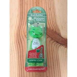 Brush Buddies Leapin Louie Poppin Extending Toothbrush Handle Soft BPA Free New!